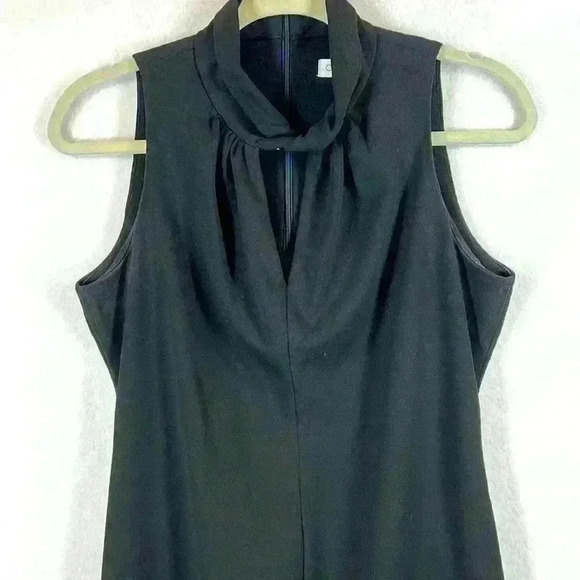 Calvin Klein Sheath Dress Women’s Sz 8 Black Polyester Business Office Evening - Picture 5 of 11